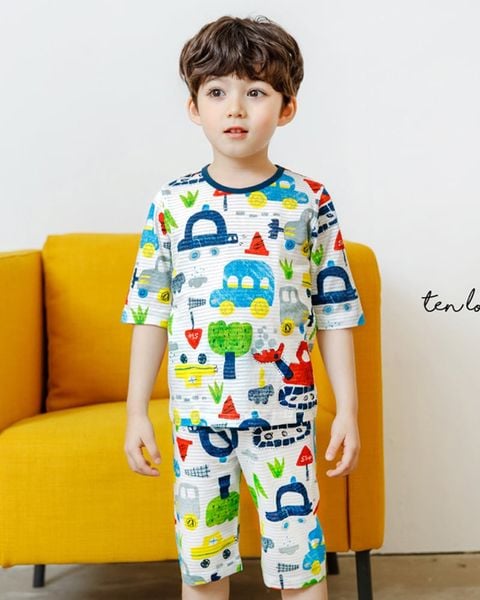 Bộ đồ lửng cotton giấy bé trai U2145