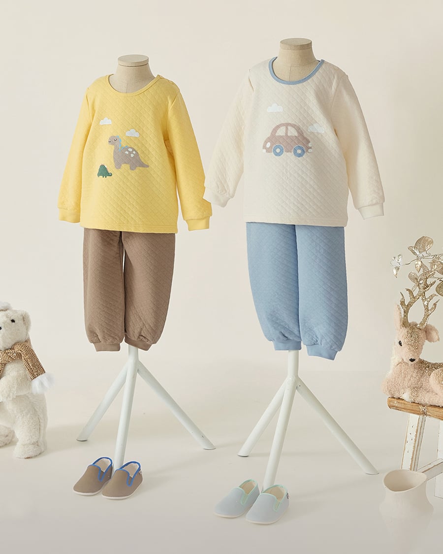 Bộ dài tay chần bông dày vừa cho bé trai U1288