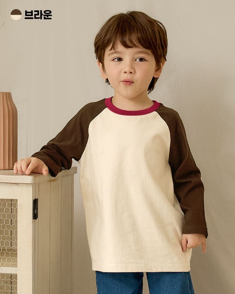 Áo phông tay dài Raglan cotton bé trai và bé gái U900H