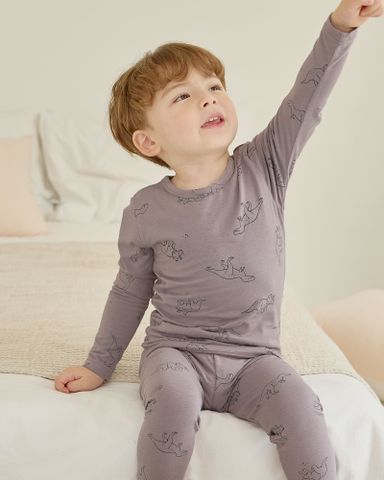 Bộ đồ lót dài giữ nhiệt mỏng dáng ôm vải VILOFT công nghệ Heat Warm bé trai U1334