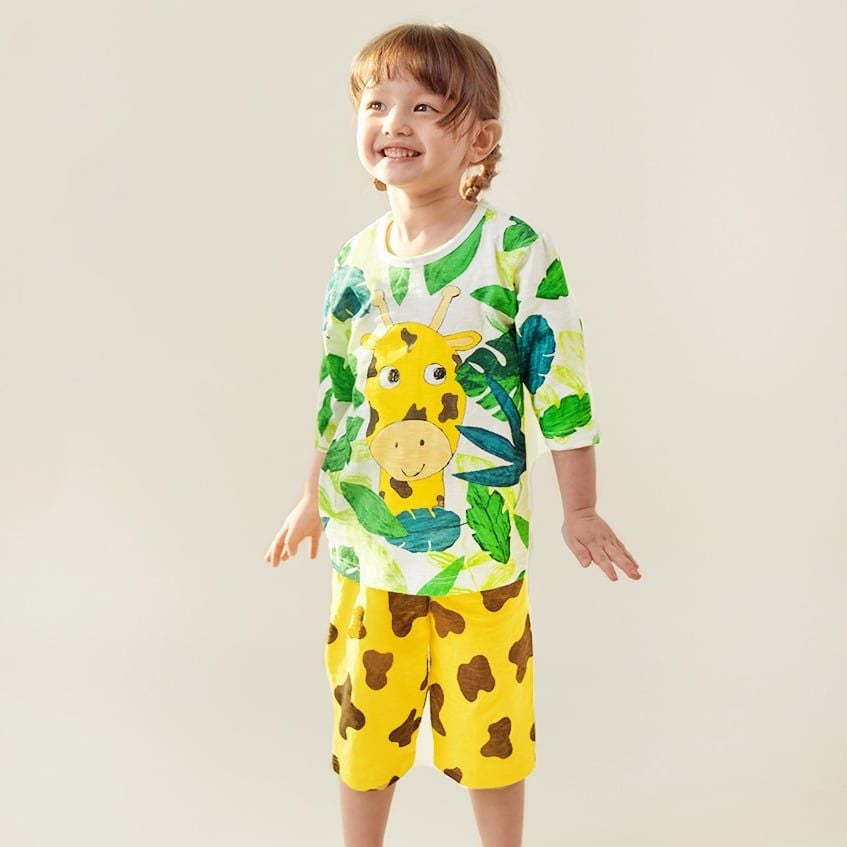 [Lẻ size] Bộ đồ lửng cotton cho bé trai và bé gái lẻ size U8011