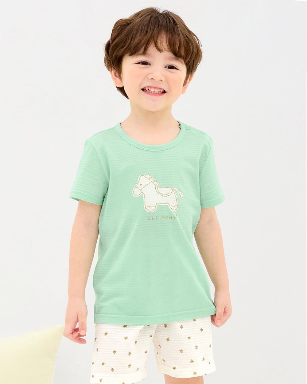 Bộ đồ ngắn cotton giấy bé trai và bé gái U3207