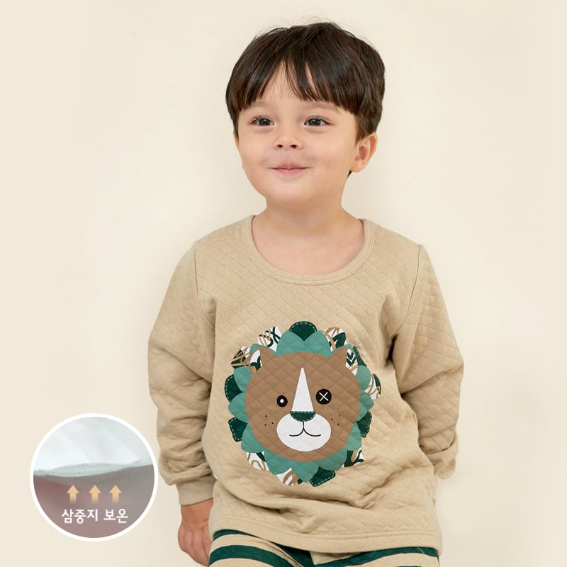 [Lẻ size] Bộ đồ dài chần bông 3 lớp cho bé trai và bé gái U8004