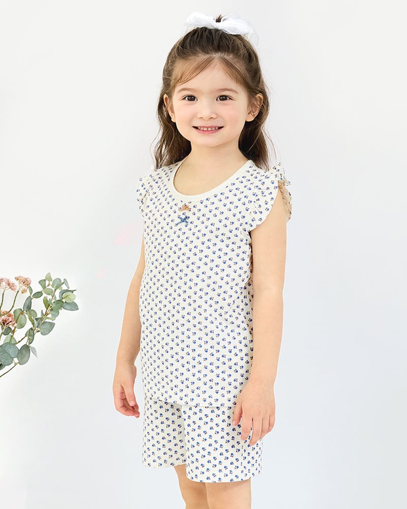 Bộ đồ ba lỗ cotton mịn bé gái U4105