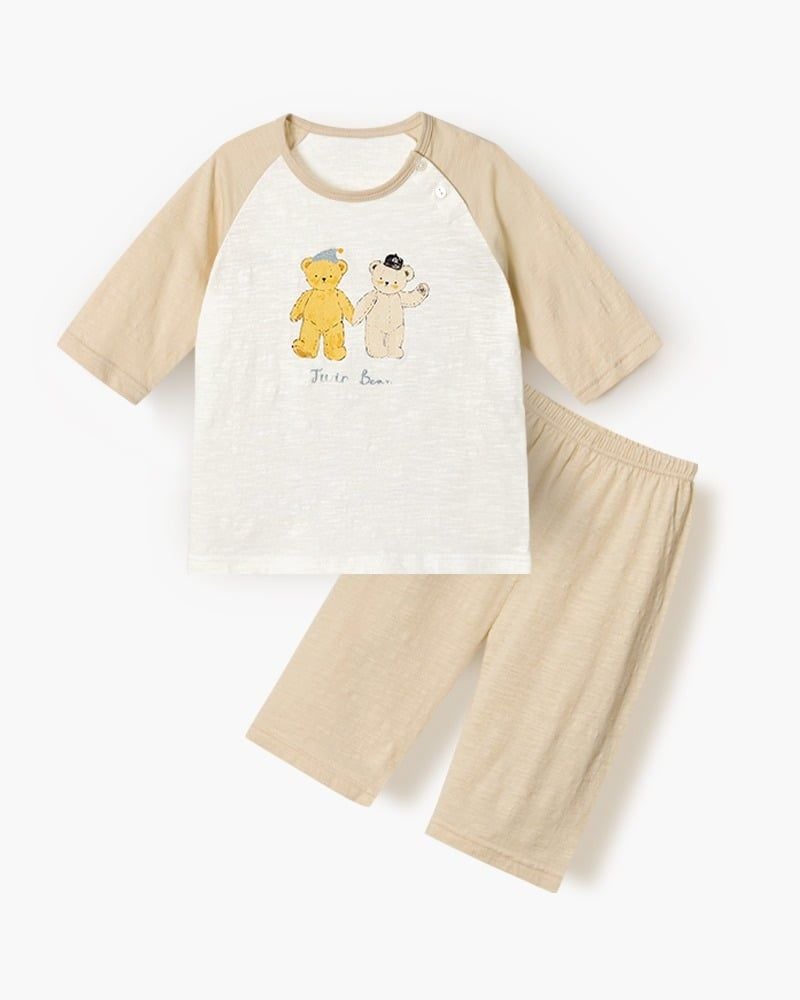 Bộ đồ lửng cotton mịn bé trai U2172