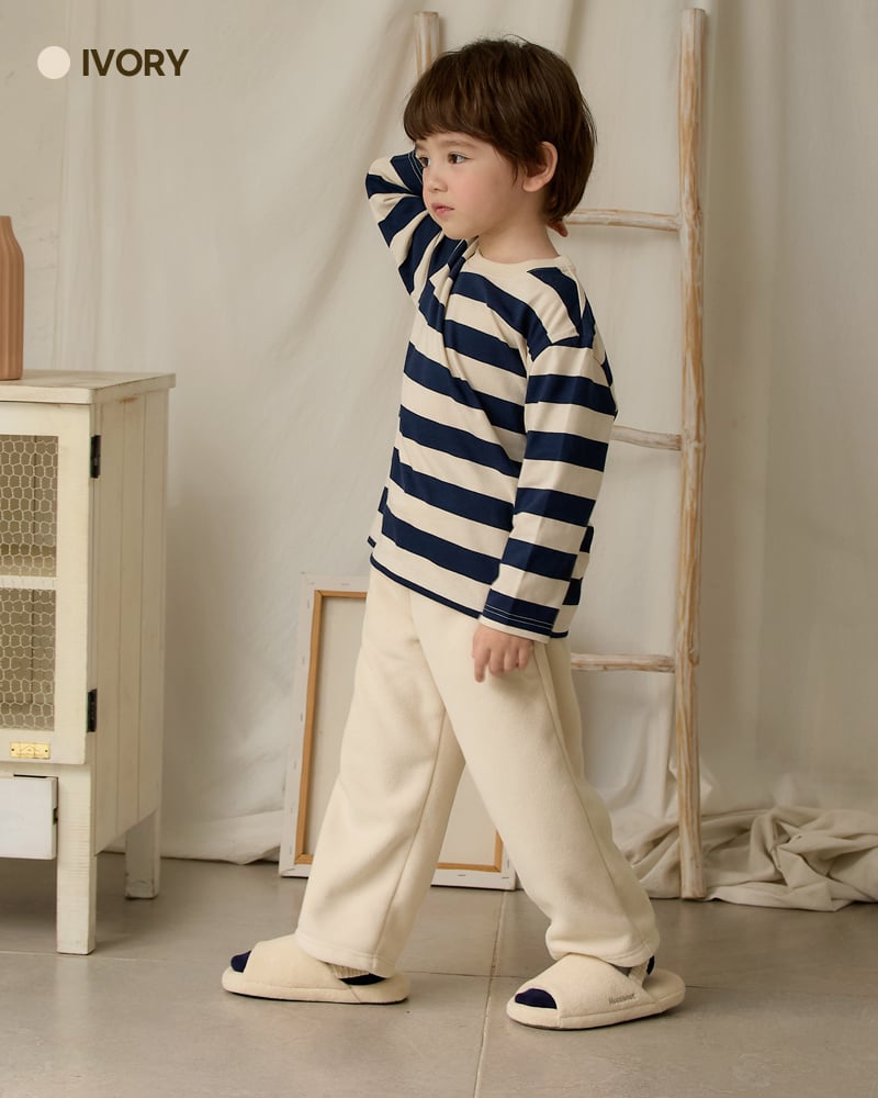 Quần dài nỉ lông cừu dày mềm mịn ấm áp ống suông bé trai và bé gái U950L