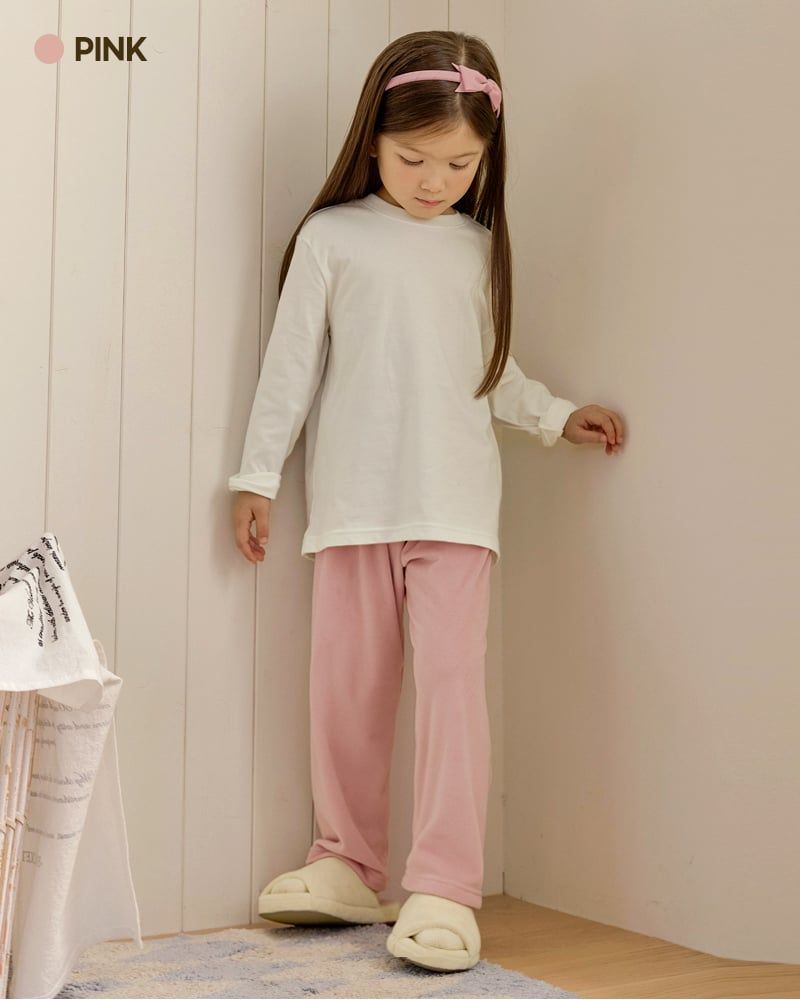 Quần dài nỉ lông cừu dày mềm mịn ấm áp ống suông bé trai và bé gái U950L