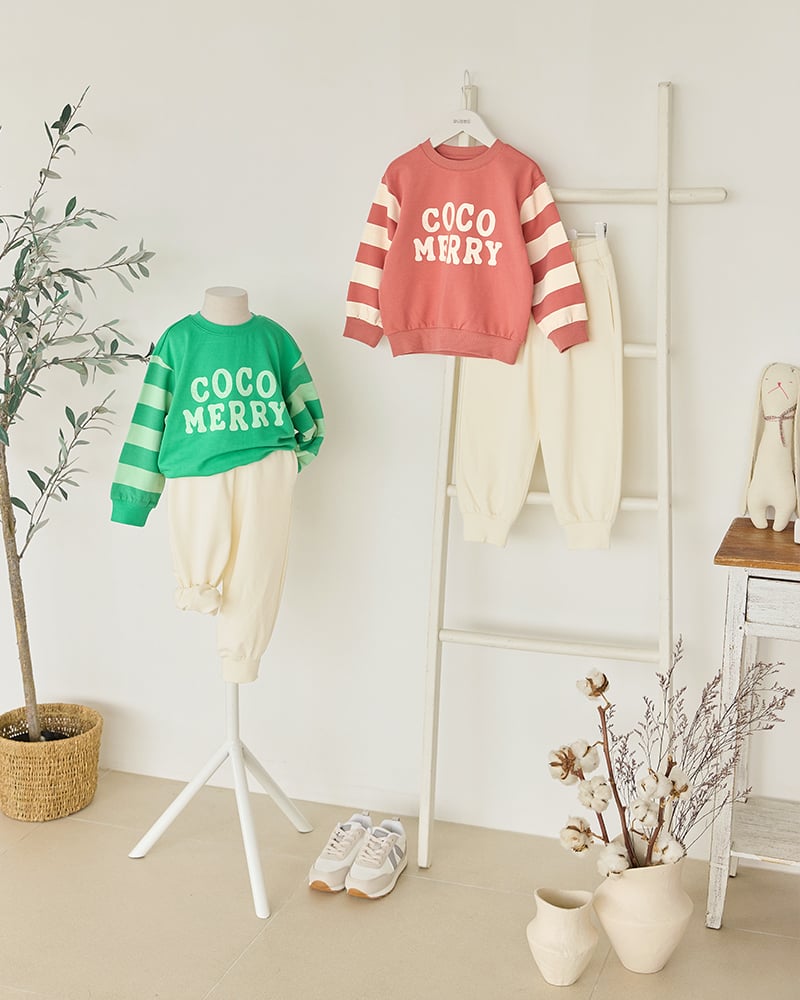 Bộ đồ dài dáng rộng cotton mịn bé trai và bé gái U1294