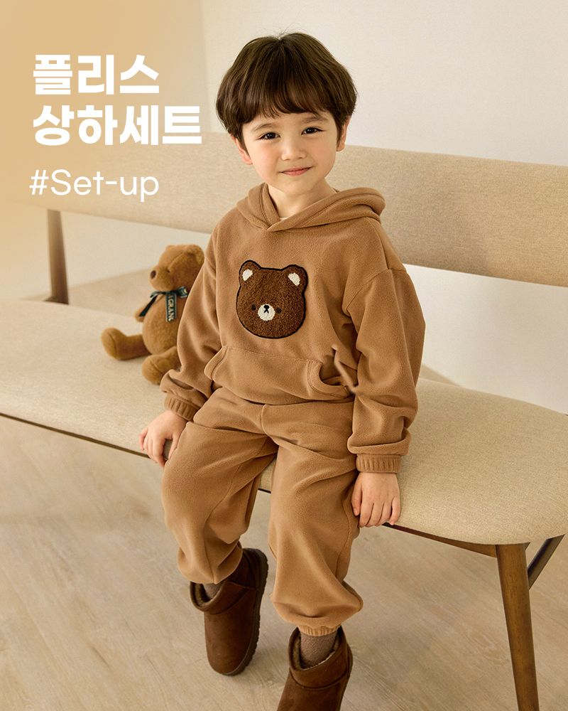 Bộ hoodie nỉ lông cừu có mũ dày ấm cho bé trai và bé gái U1293