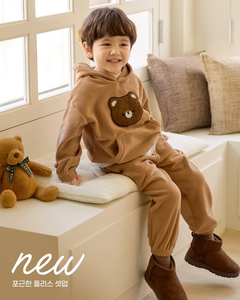 Bộ hoodie nỉ lông cừu có mũ dày ấm cho bé trai và bé gái U1293