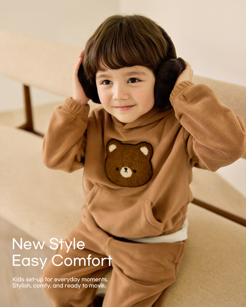 Bộ hoodie nỉ lông cừu có mũ dày ấm cho bé trai và bé gái U1293