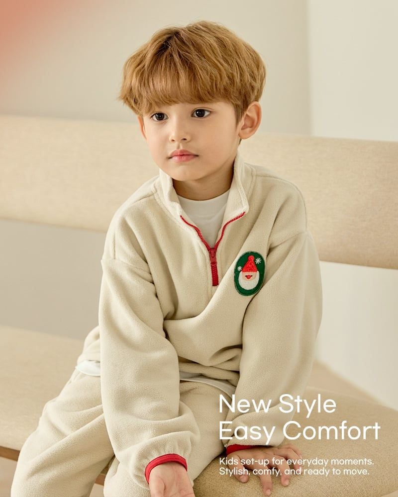 Bộ dài tay nỉ lông cừu dày ấm cho bé trai và bé gái U1296