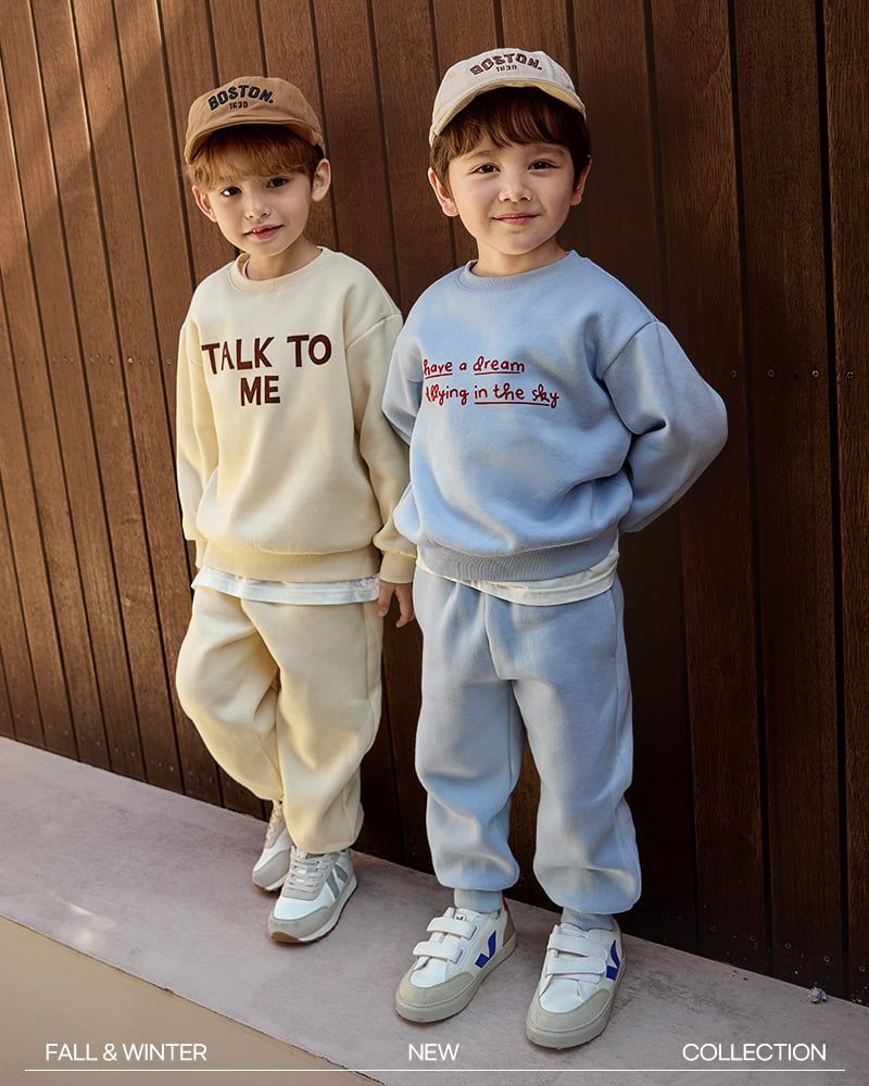 Bộ dài tay nỉ bông dày ấm cho bé trai và bé gái U1300