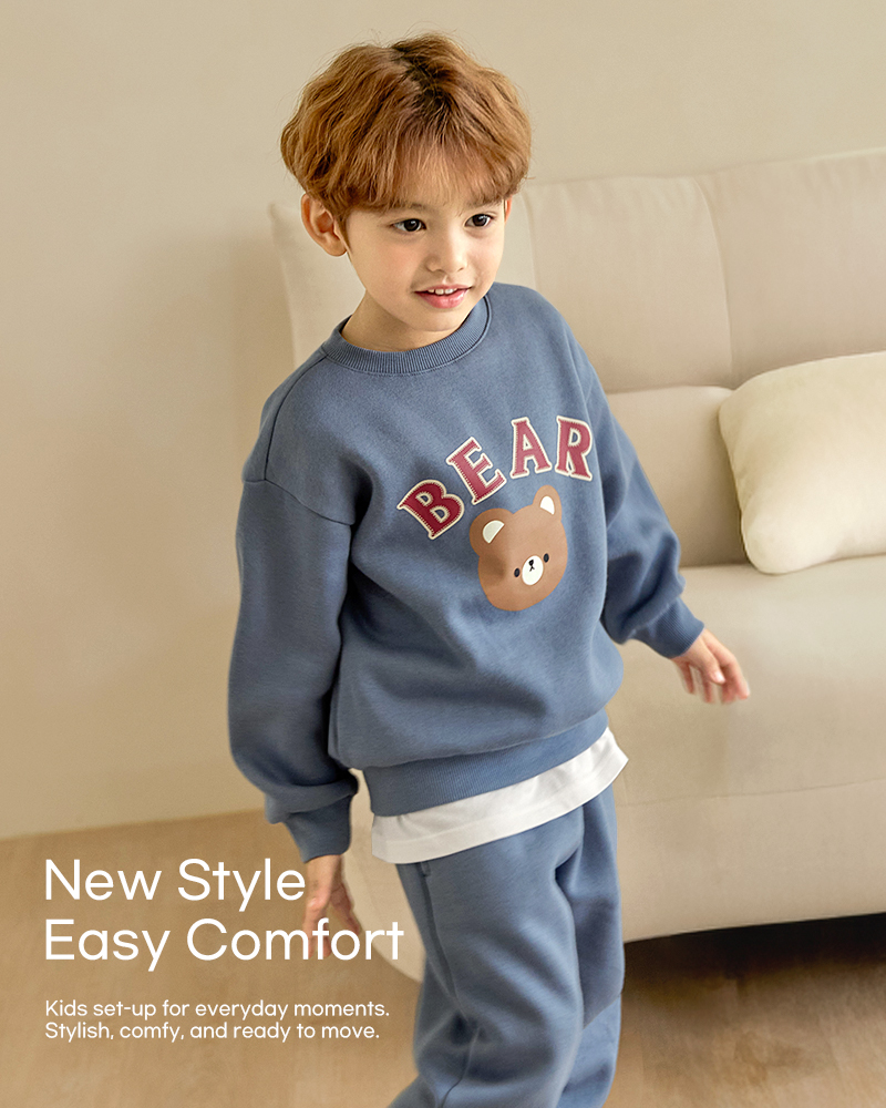 Bộ dài tay nỉ bông dày ấm cho bé trai và bé gái U1299