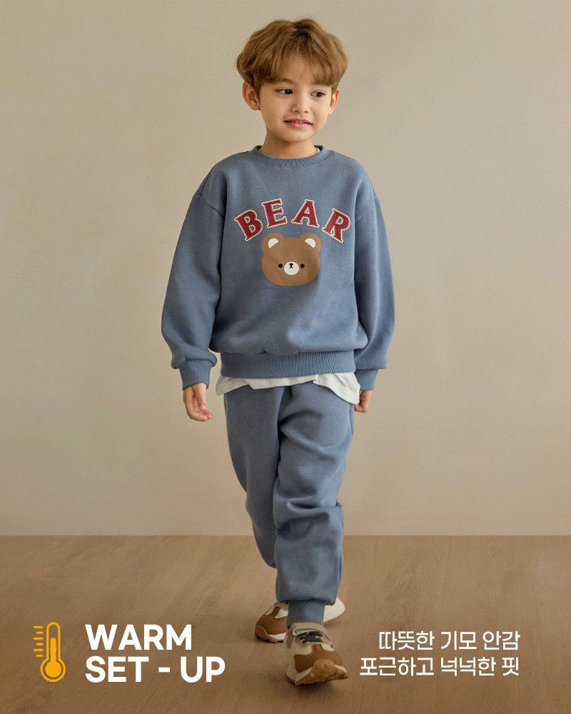 Bộ dài tay nỉ bông dày ấm cho bé trai và bé gái U1299