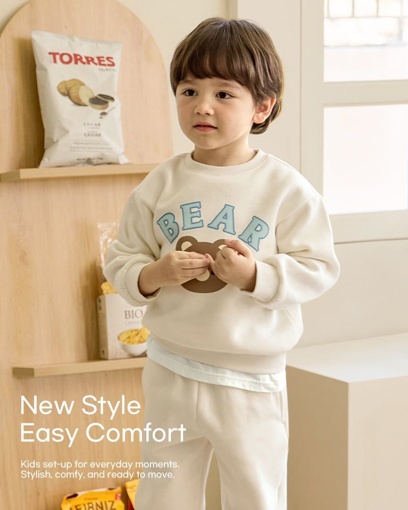 Bộ dài tay nỉ bông dày ấm cho bé trai và bé gái U1298