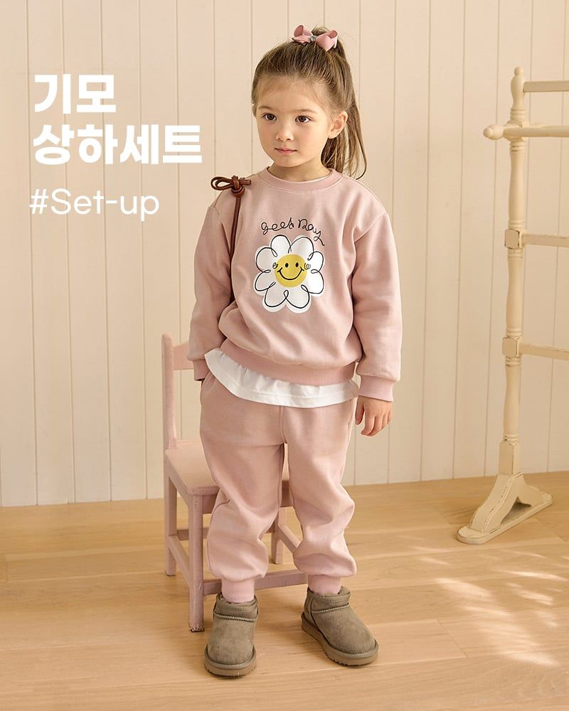 Bộ dài tay nỉ bông dày ấm cho bé gái U1302