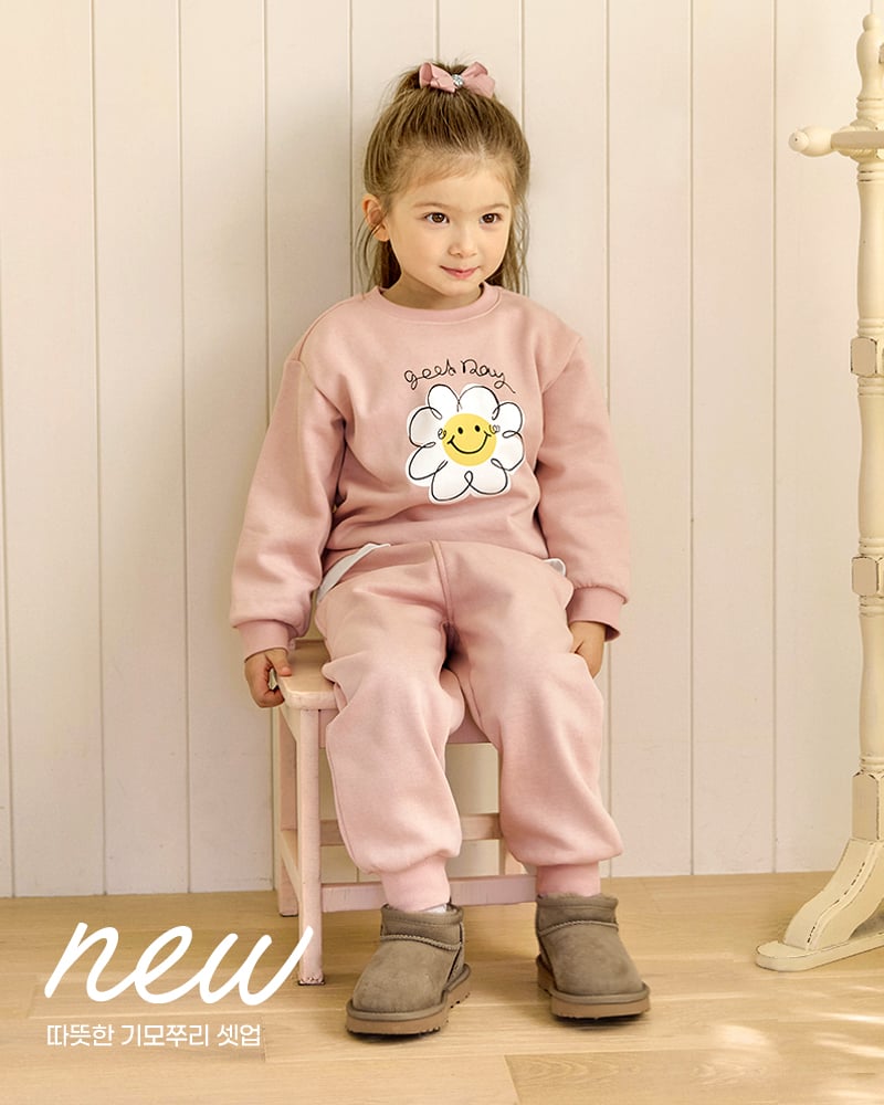 Bộ dài tay nỉ bông dày ấm cho bé gái U1302