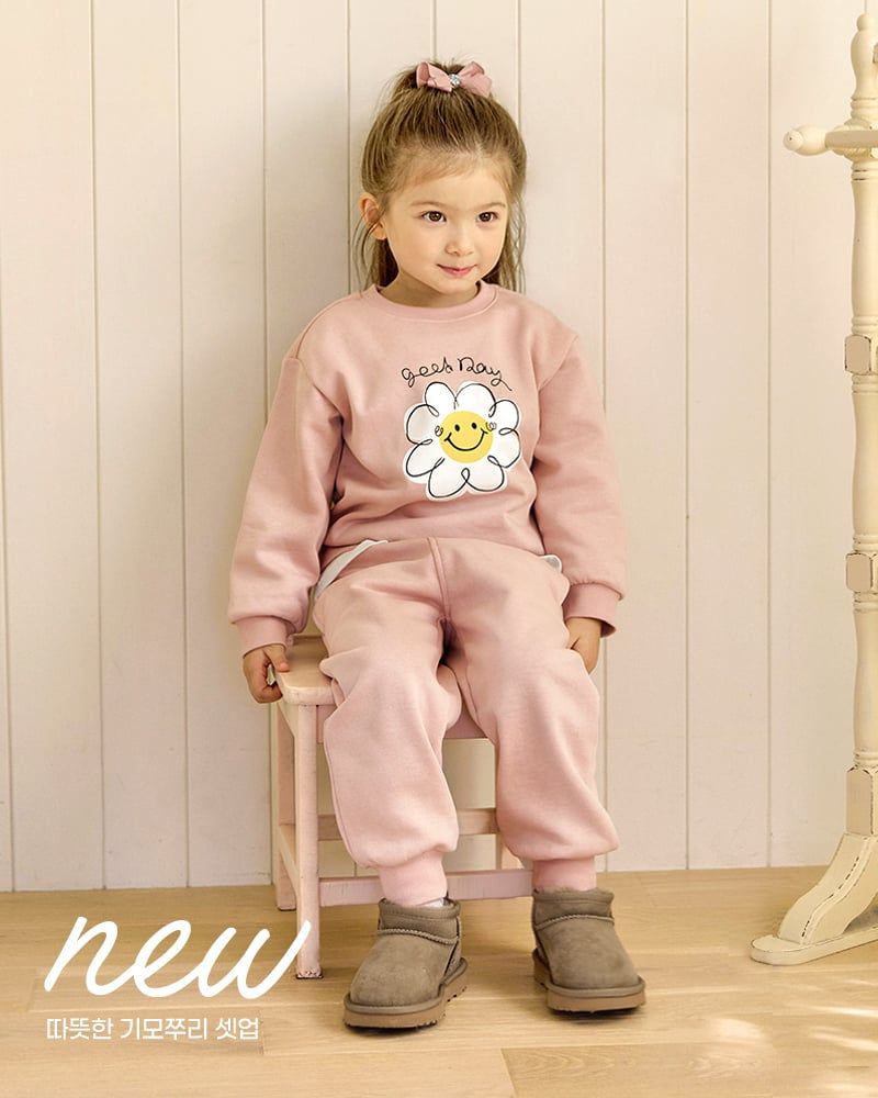 Bộ dài tay nỉ bông dày ấm cho bé gái U1302