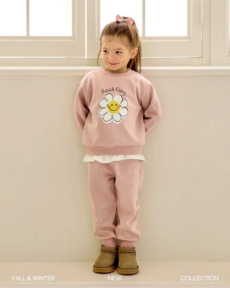 Bộ dài tay nỉ bông dày ấm cho bé gái U1302