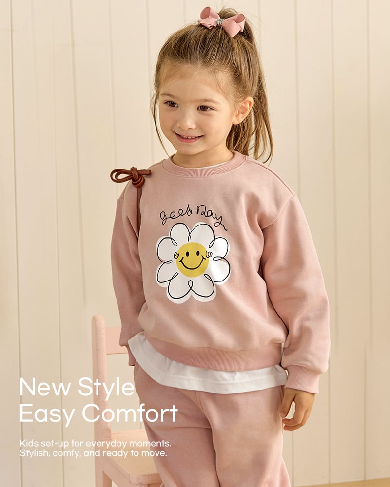 Bộ dài tay nỉ bông dày ấm cho bé gái U1302