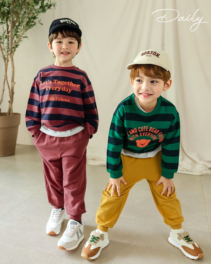 Bộ đồ dài dáng rộng cotton mịn bé trai và bé gái U1280