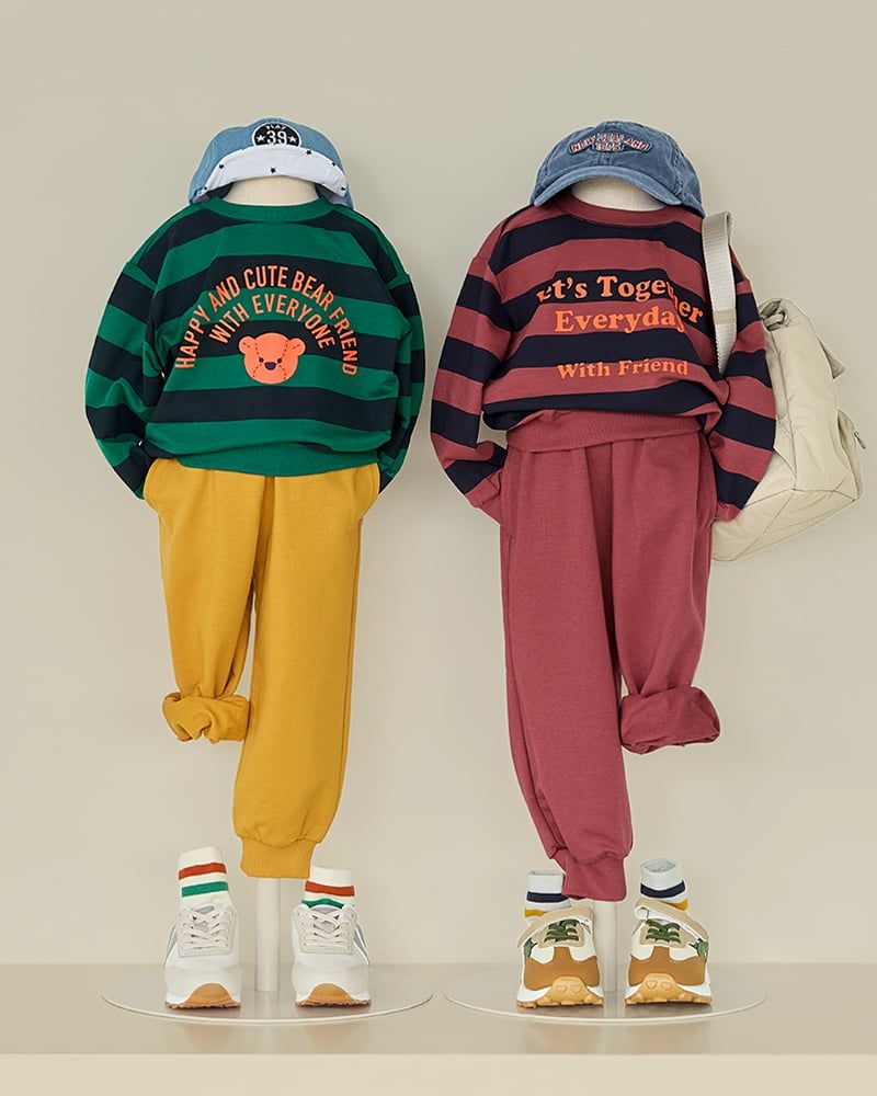 Bộ đồ dài dáng rộng cotton mịn bé trai và bé gái U1280