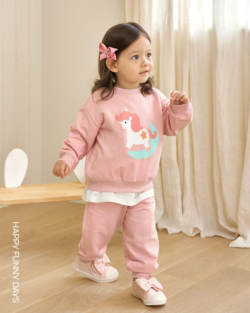 Bộ đồ dài dáng rộng cotton mịn bé gái U1282