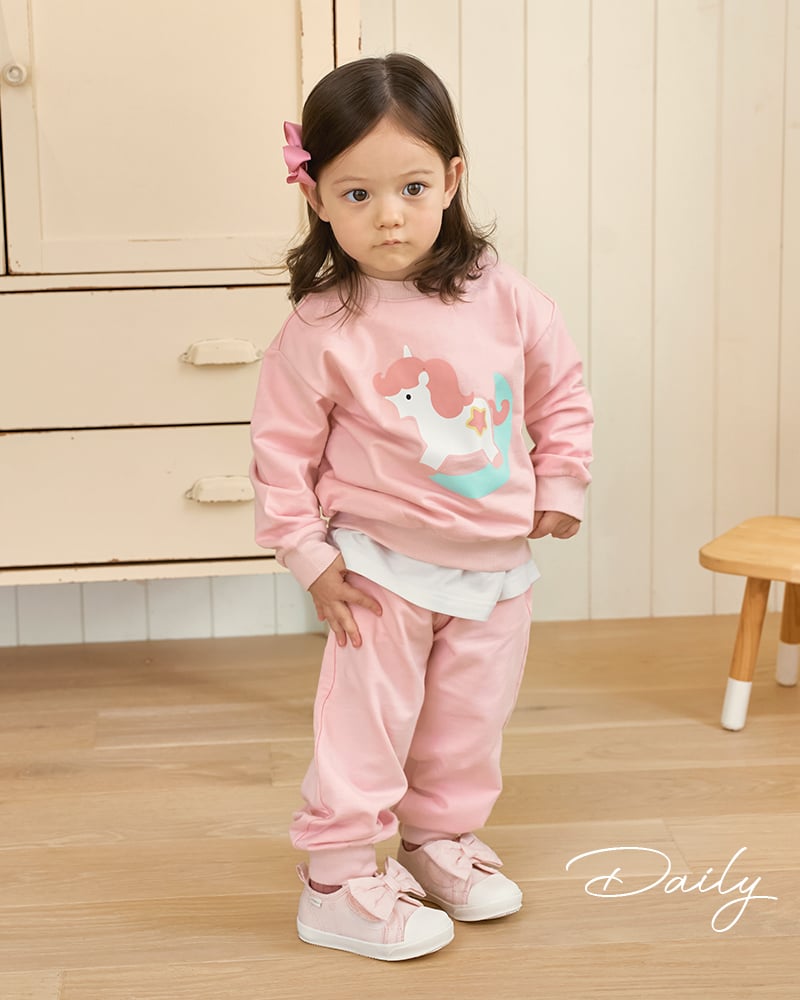 Bộ đồ dài dáng rộng cotton mịn bé gái U1282