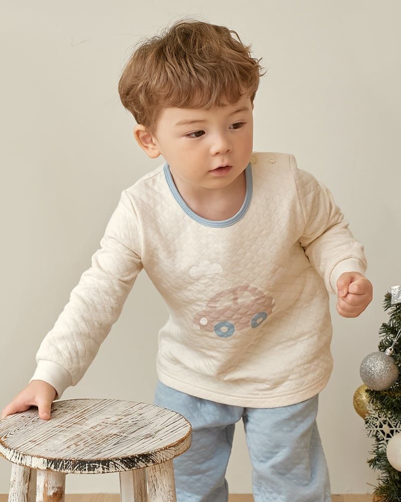 Bộ dài tay chần bông dày vừa cho bé trai U1286