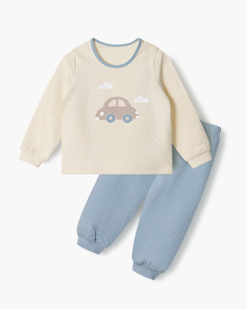 Bộ dài tay chần bông dày vừa cho bé trai U1286