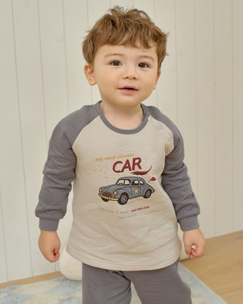 Bộ dài tay chần bông dày vừa cho bé trai U1285