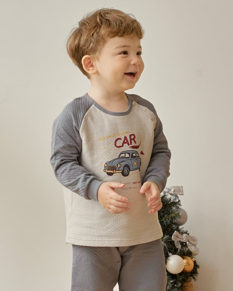 Bộ dài tay chần bông dày vừa cho bé trai U1285