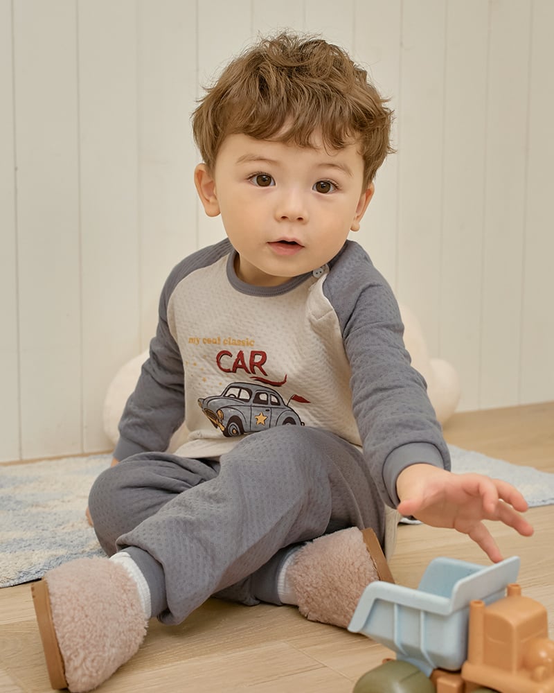 Bộ dài tay chần bông dày vừa cho bé trai U1285