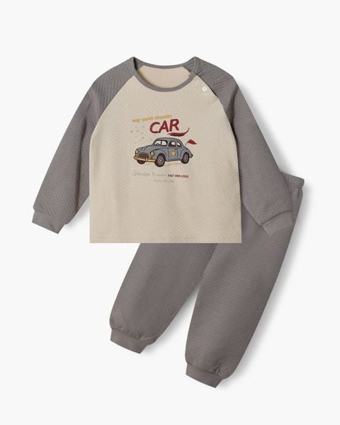 Bộ dài tay chần bông dày vừa cho bé trai U1285