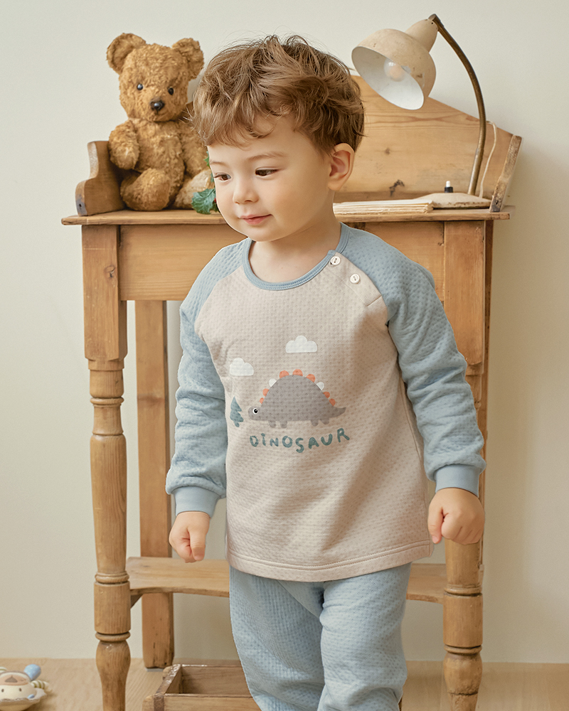 Bộ dài tay chần bông dày vừa cho bé trai U1287