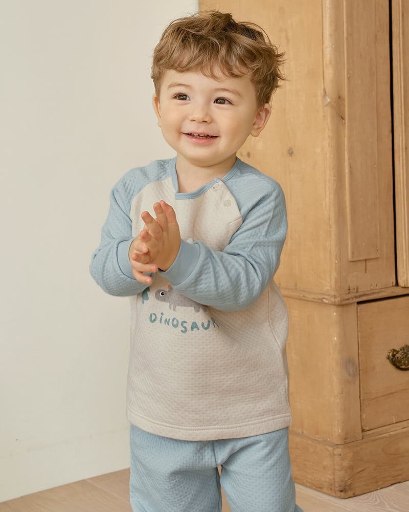 Bộ dài tay chần bông dày vừa cho bé trai U1287