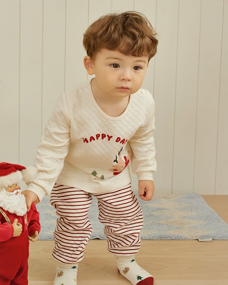 Bộ dài tay chần bông dày vừa cho bé trai và bé gái U1289