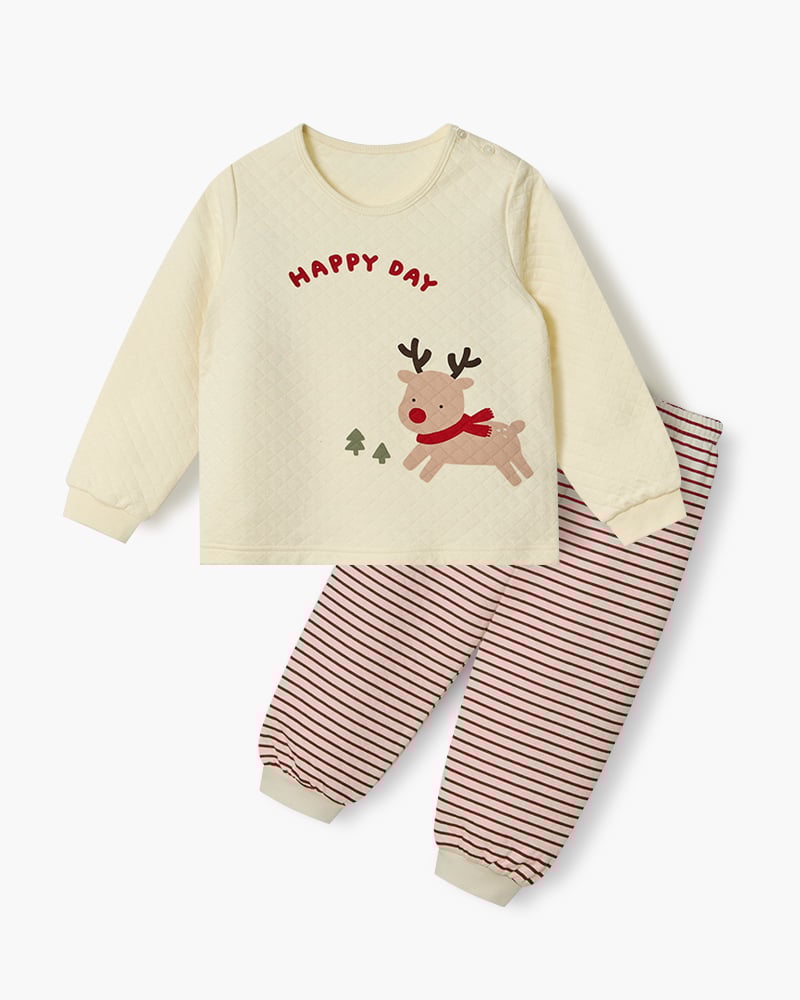 Bộ dài tay chần bông dày vừa cho bé trai và bé gái U1289