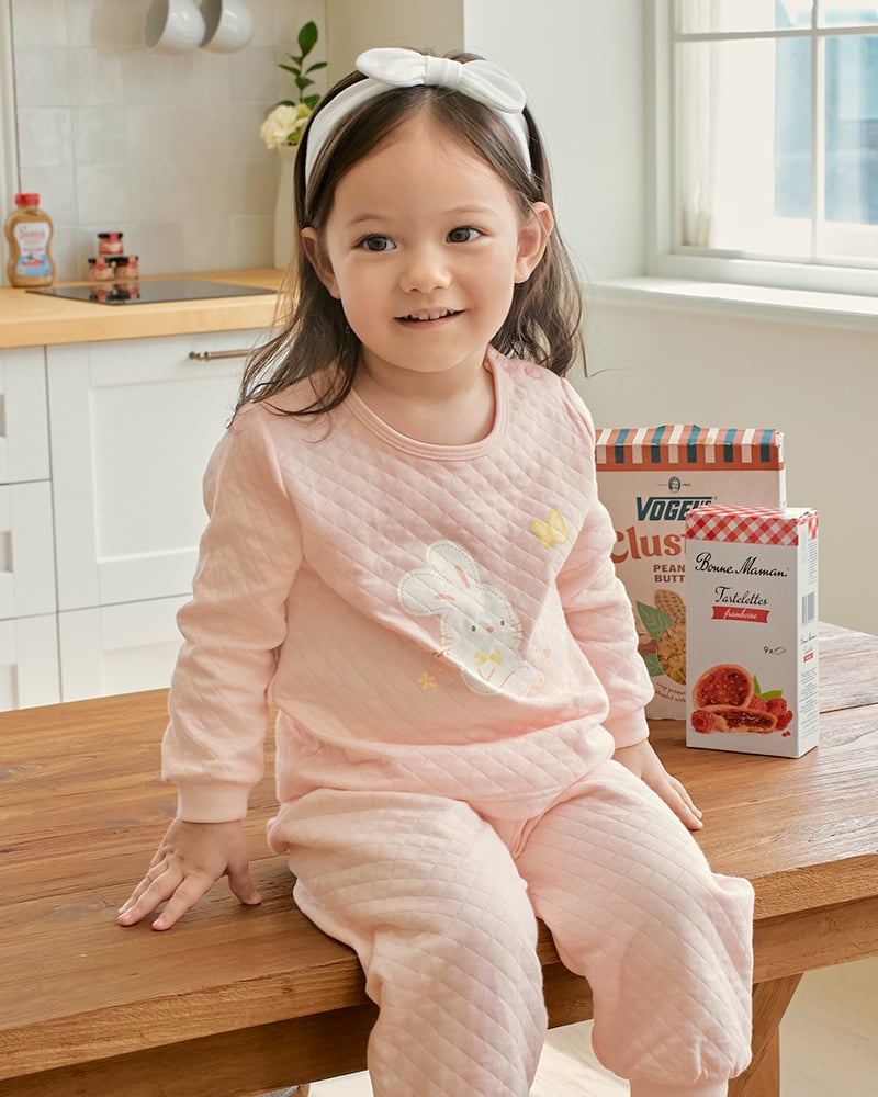 Bộ dài tay chần bông dày vừa cho bé gái U1292