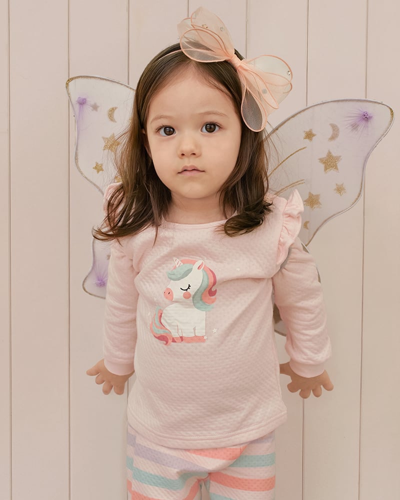 Bộ dài tay chần bông dày vừa cho bé gái U1290