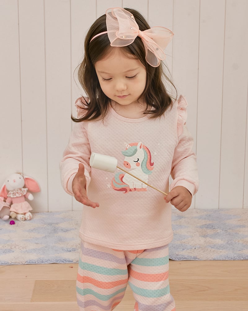 Bộ dài tay chần bông dày vừa cho bé gái U1290