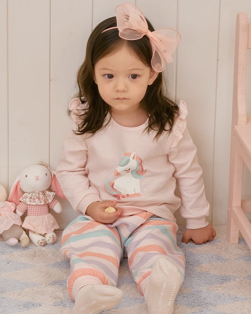 Bộ dài tay chần bông dày vừa cho bé gái U1290