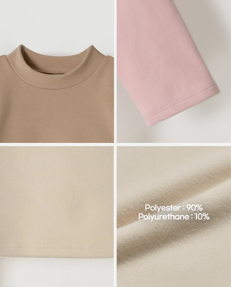 Áo dài tay cổ 3 phân vải nỉ cào bông ấm bé trai và bé gái U900E