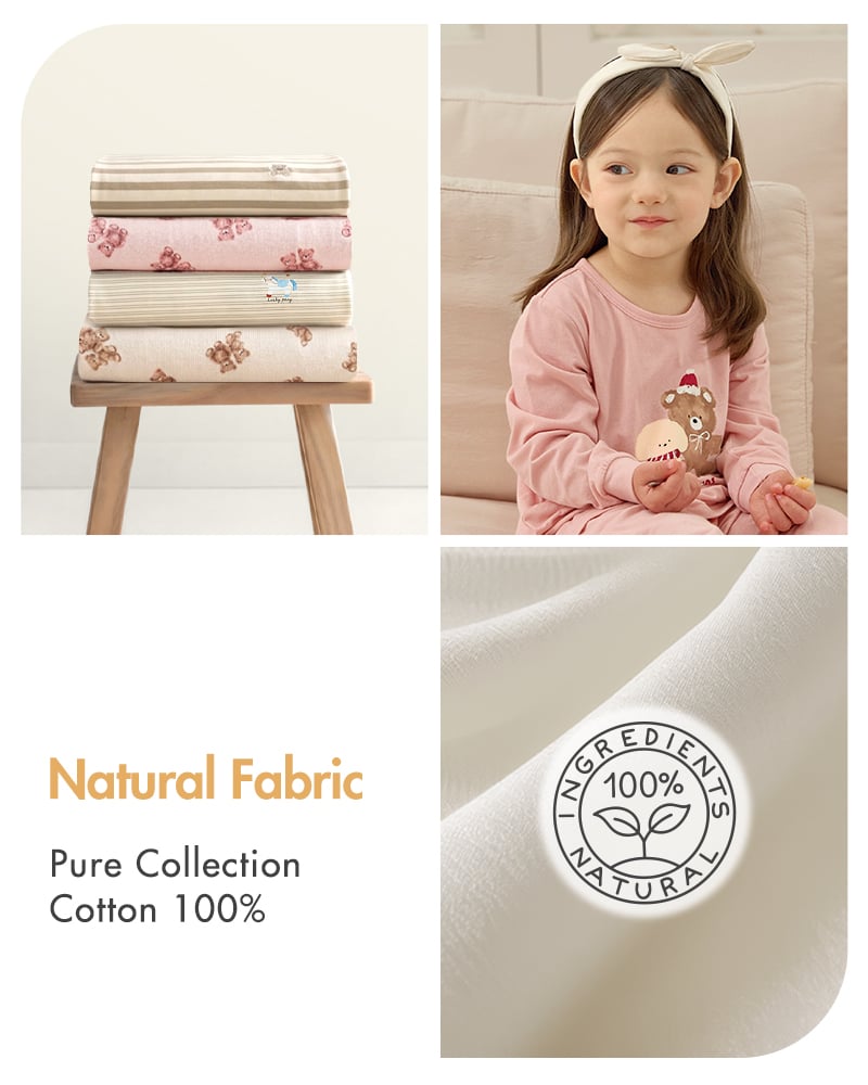 Bộ đồ dài dáng rộng cotton mịn bé gái U1327