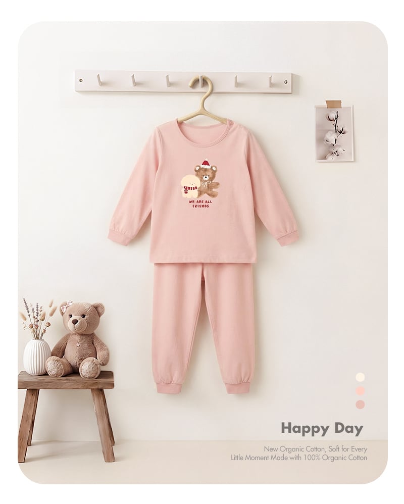 Bộ đồ dài dáng rộng cotton mịn bé gái U1327