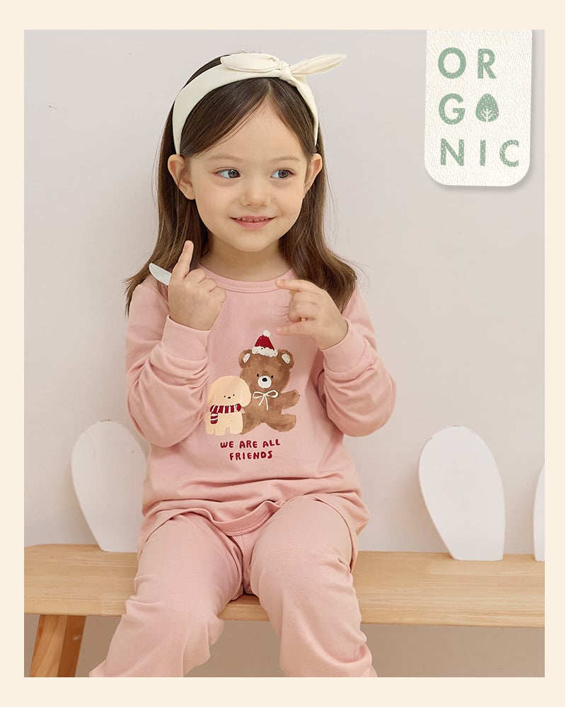 Bộ đồ dài dáng rộng cotton mịn bé gái U1327