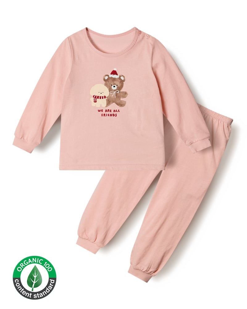 Bộ đồ dài dáng rộng cotton mịn bé gái U1327