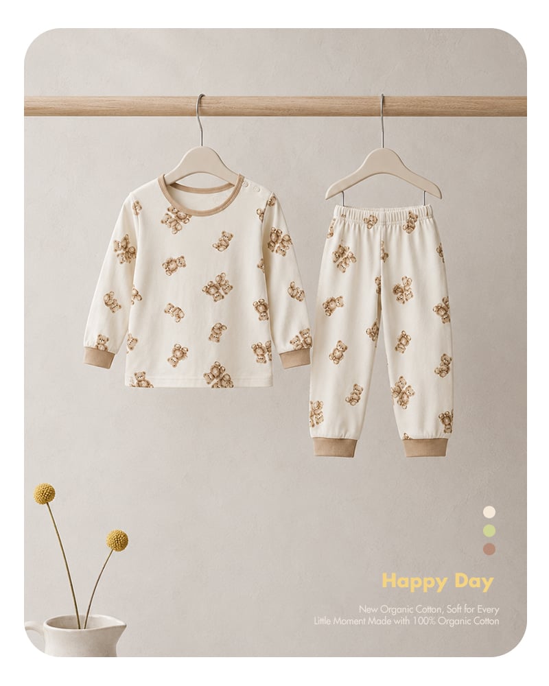Bộ đồ dài dáng rộng cotton mịn bé trai U1331