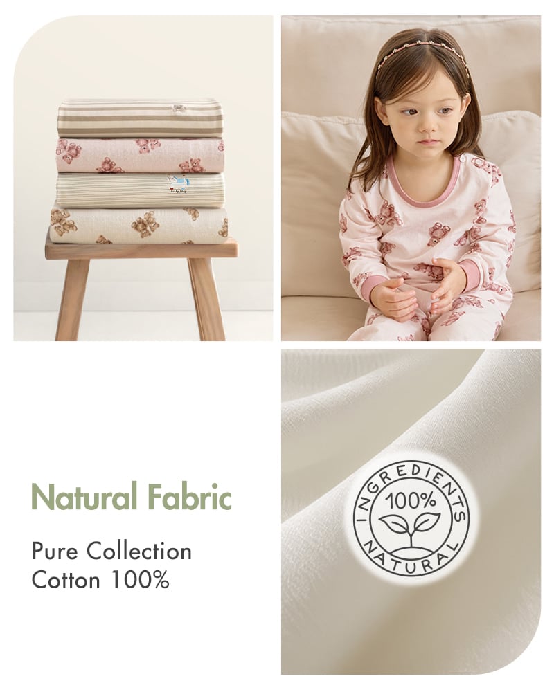 Bộ đồ dài dáng rộng cotton mịn bé gái U1332